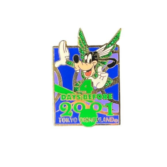 Goofy Disney Land 2001 Park Grand Opening Countdown Pin Tokyo Disney Land - Picture 1 of 3